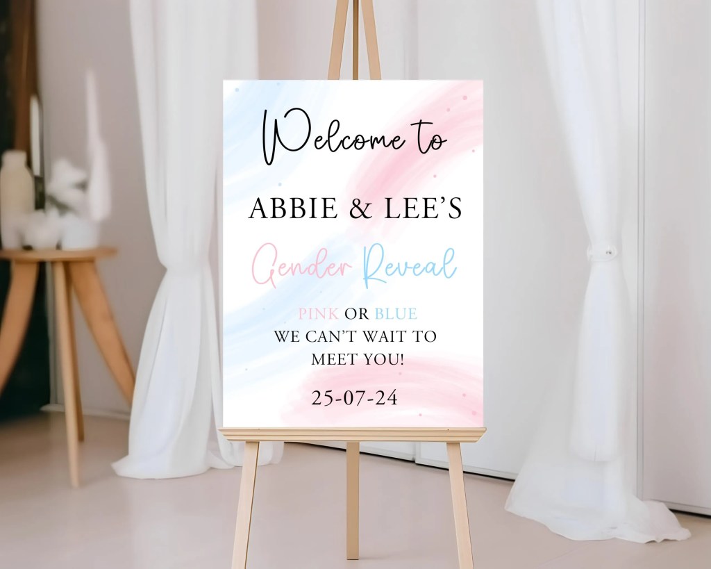 A3 Gender Reveal Sign (2 Designs)