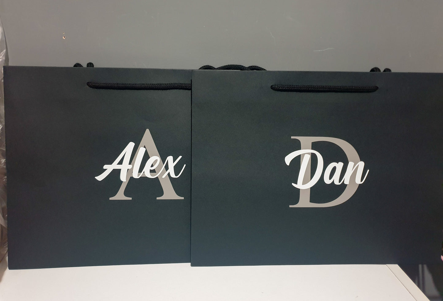 Medium Black Gift Bag with Rope Handles