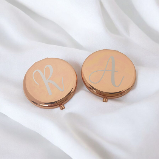 Compact Mirror - Vinyl Initial (3 Colours)