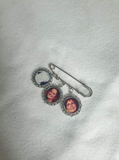 Triple Memorial Charm Pin