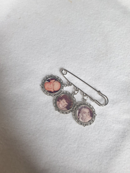 Triple Memorial Charm Pin