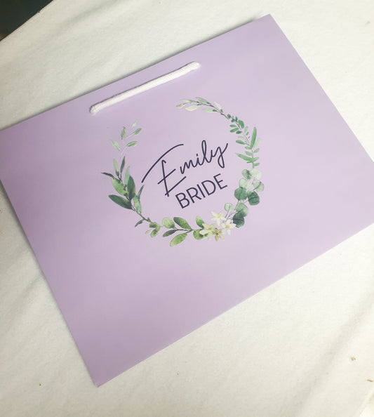 Large Lilac Gift Bag with Rope Handles