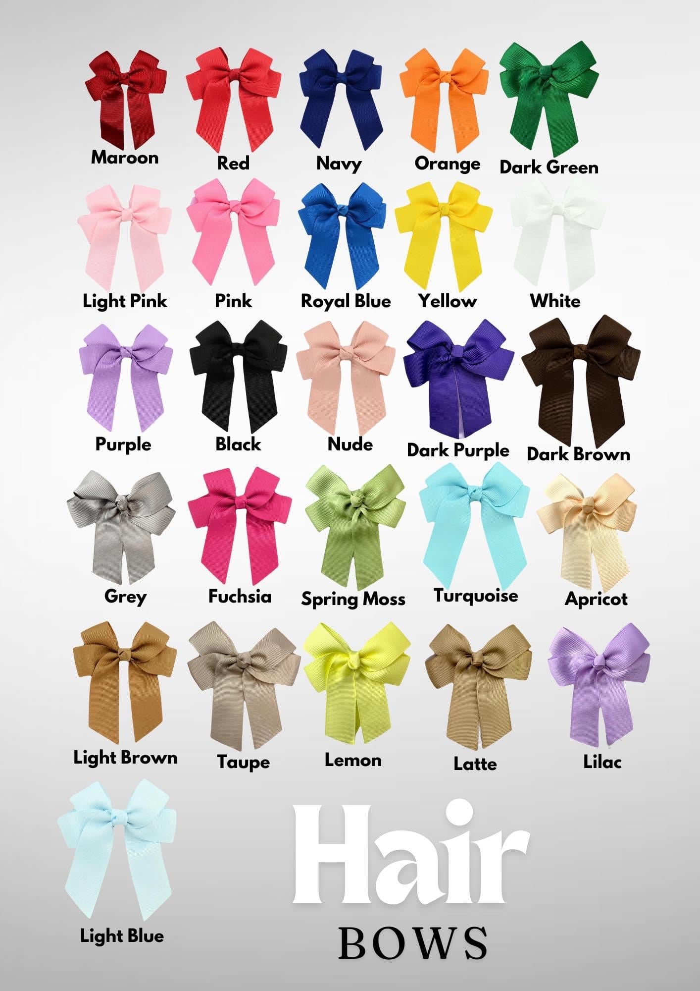 4” Hair Bow (32 Colours)