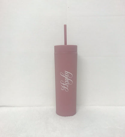 16 oz Matte Skinny Tumbler (34 Colours)