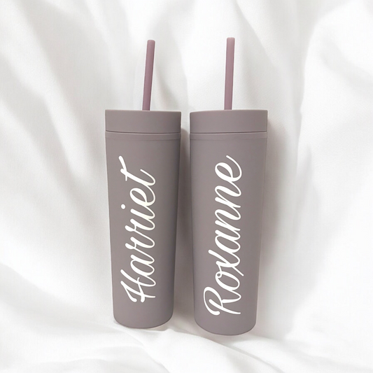 16 oz Matte Skinny Tumbler (34 Colours)