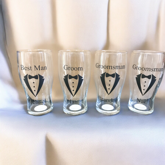 Tuxedo Pint Glass