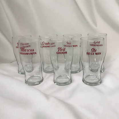 Text Pint Glass