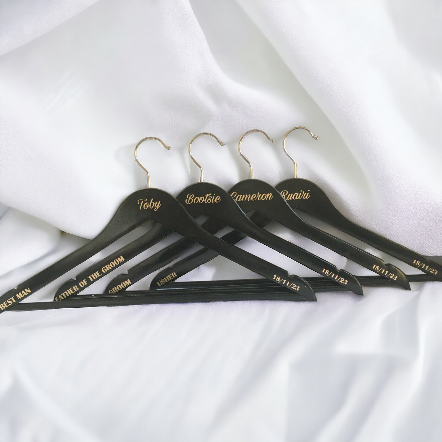 Adult Black Wooden Hanger