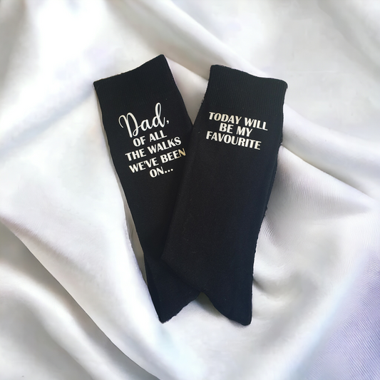 Dad Quote Wedding Socks