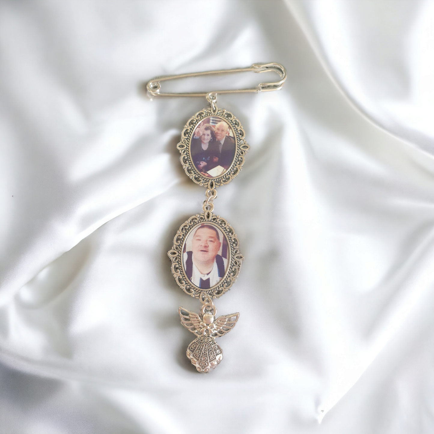 Double Memorial Charm Pin