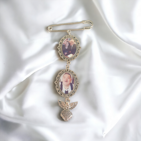 Double Memorial Charm Pin