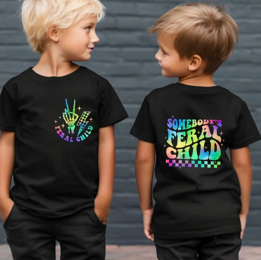 Feral Child Neon Tee - Mini Me