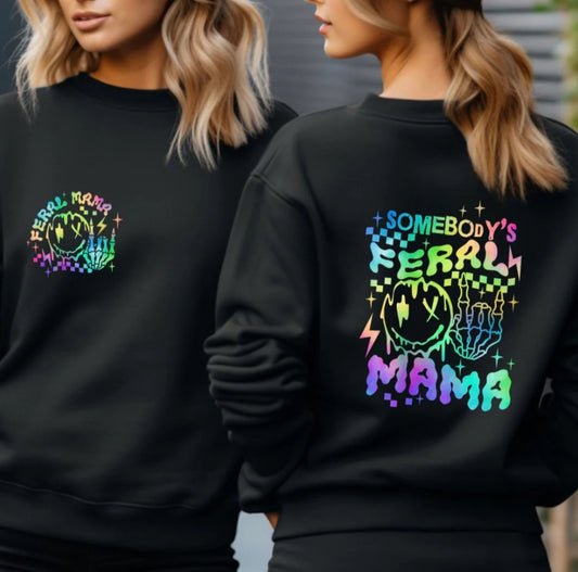 Feral Mama Neon Sweater - Mini Me