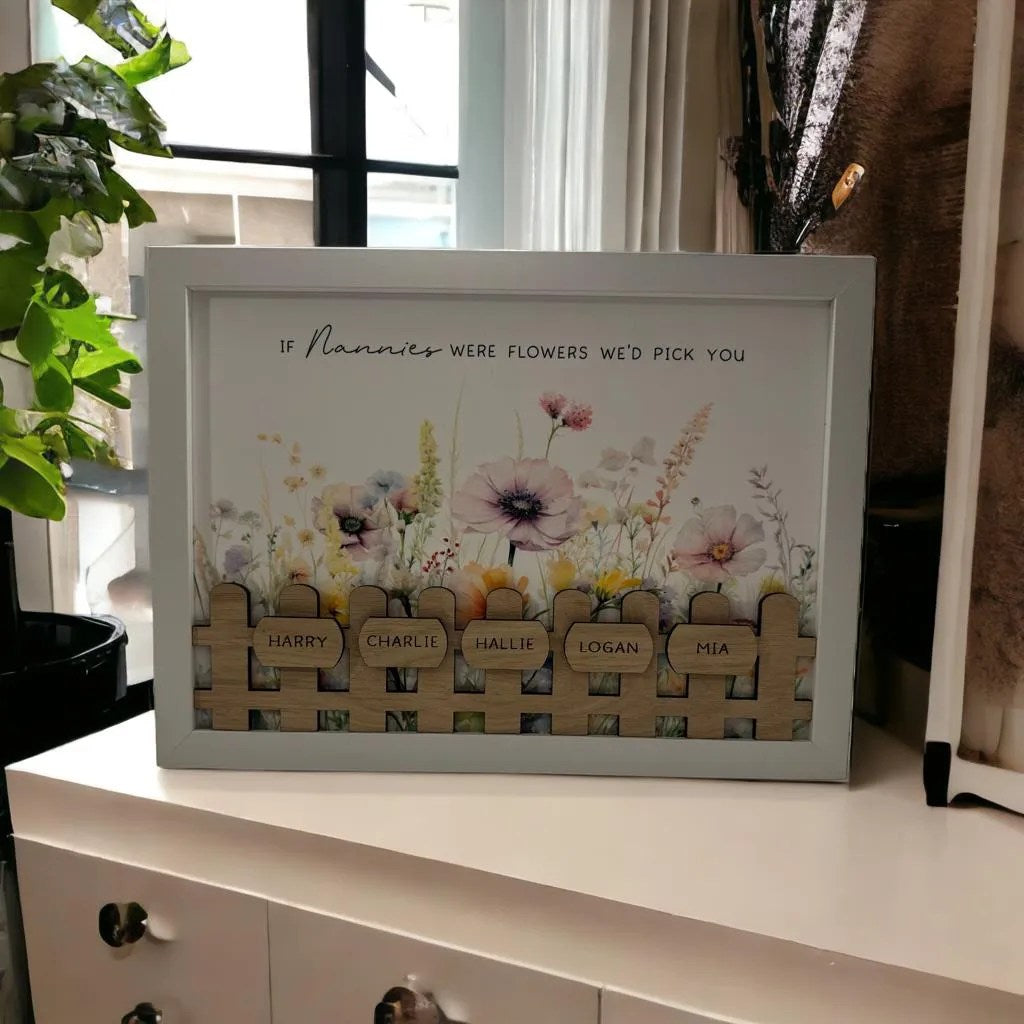 A4 Nanny Flowers Print & Frame