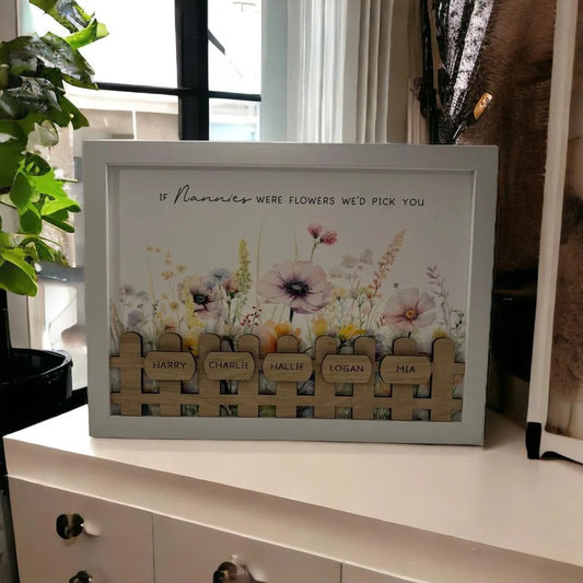 A4 Nanny Flowers Print & Frame