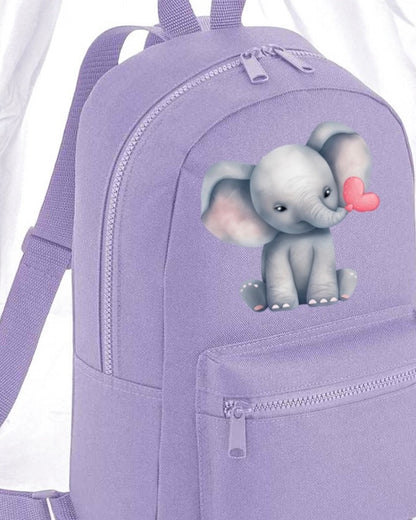 Printed Mini Backpack - Elephant Heart (13 Bag Colours)