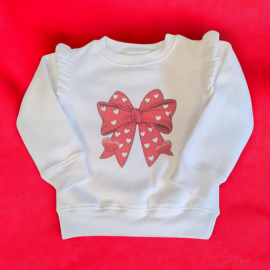 Valentines Bow Frill Sweater