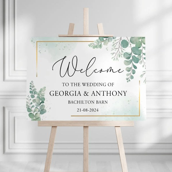 A2 Welcome Wedding Sign (Various Designs)