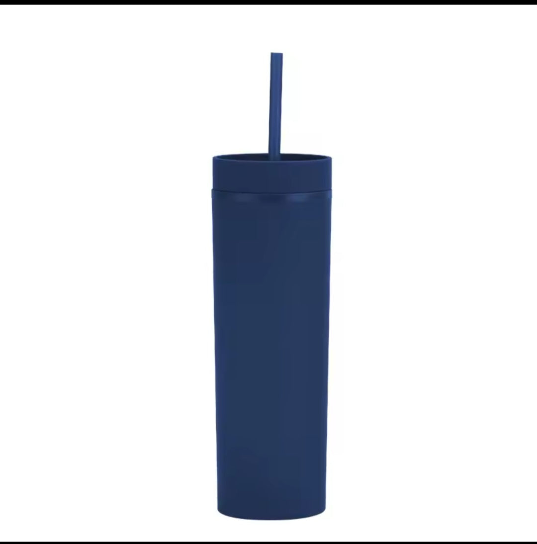 16 oz Matte Skinny Tumbler (34 Colours)