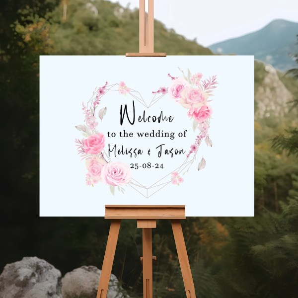 A2 Welcome Wedding Sign (Various Designs)