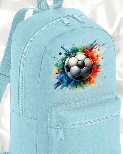Printed Mini Backpack - Football (13 Bag Colours)