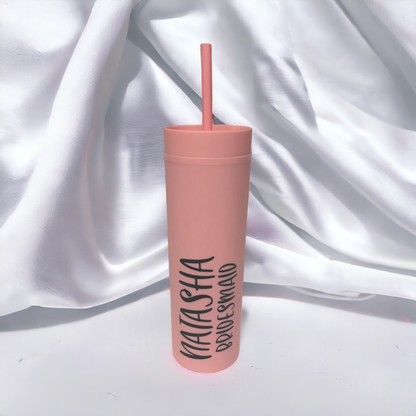 16 oz Matte Skinny Tumbler (34 Colours)