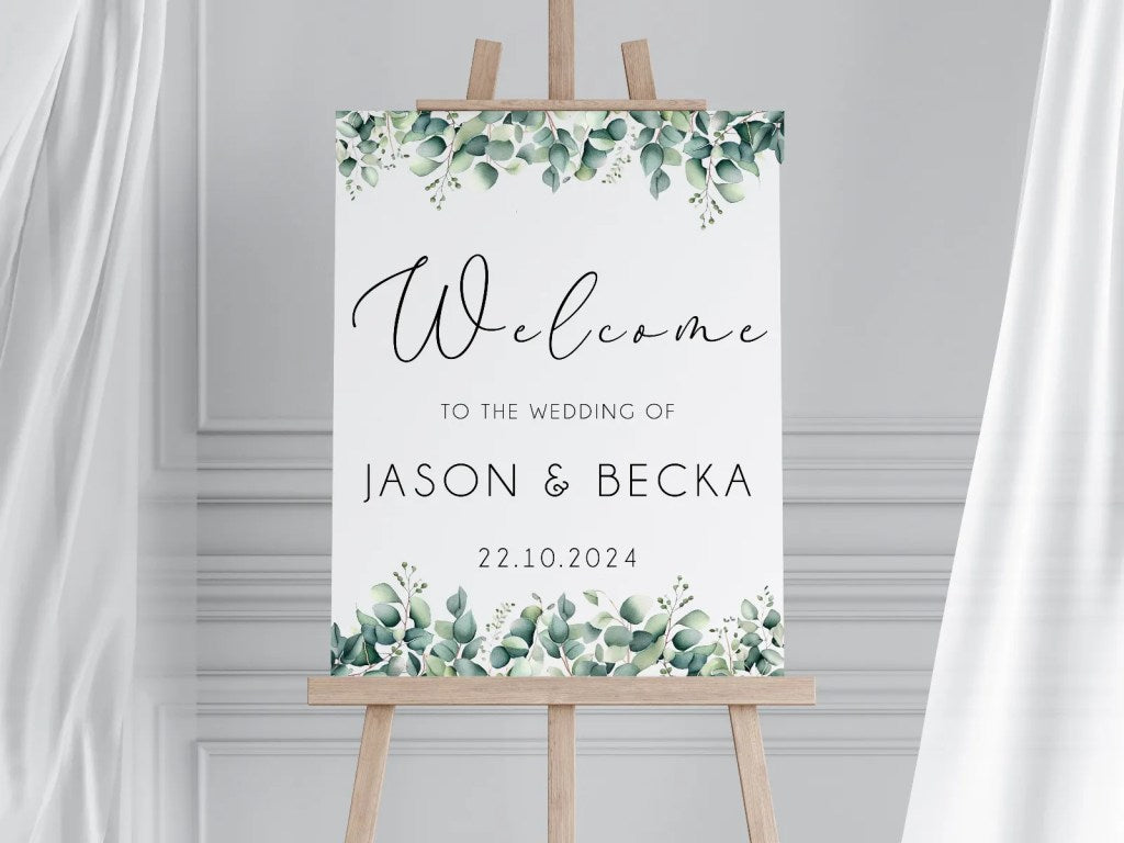 A2 Welcome Wedding Sign (Various Designs)