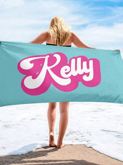 Retro Name Beach Towel