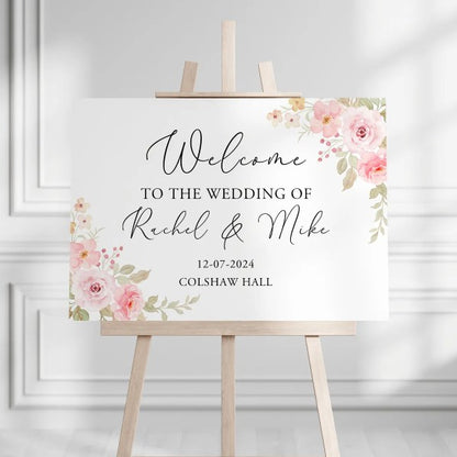 A2 Welcome Wedding Sign (Various Designs)