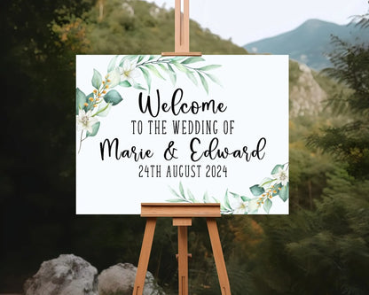 A2 Welcome Wedding Sign (Various Designs)