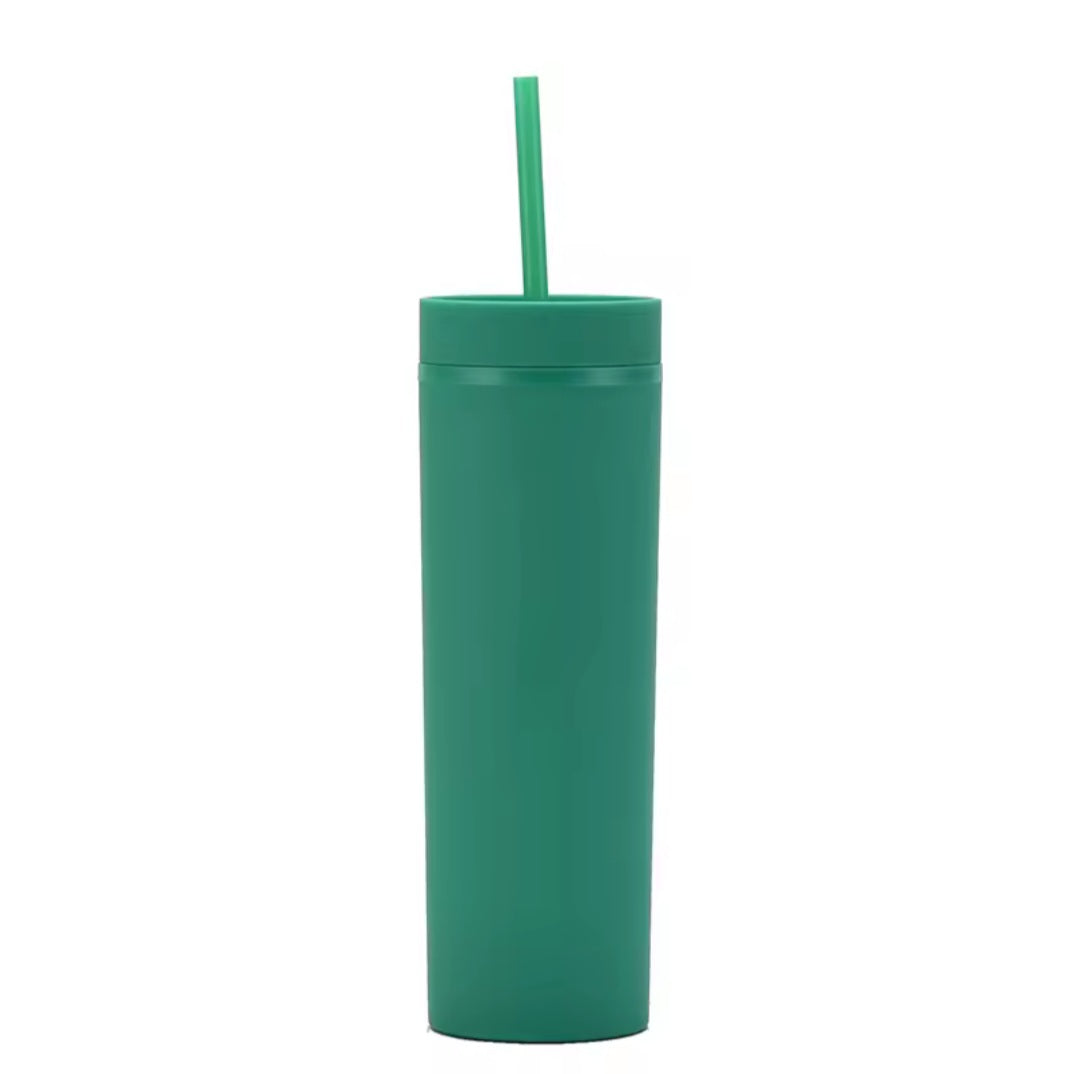 16 oz Matte Skinny Tumbler (34 Colours)