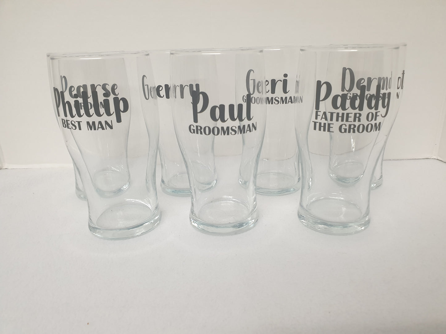 Text Pint Glass