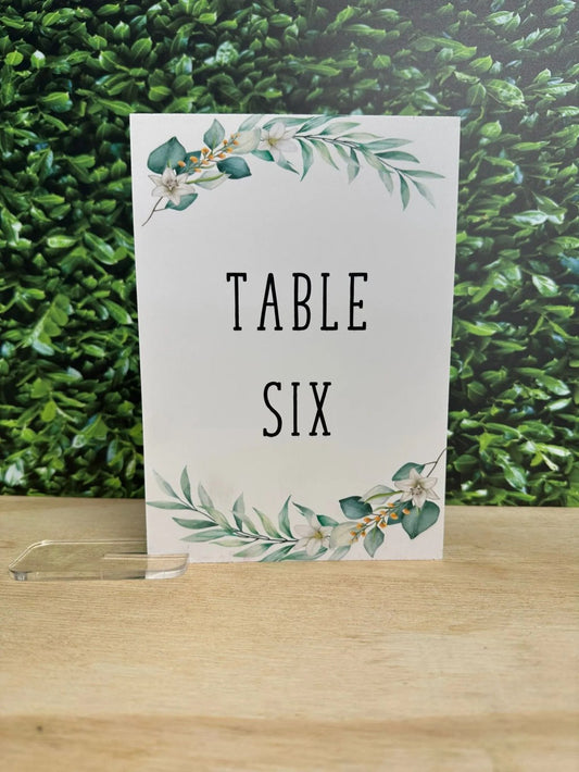 Table Numbers (Various Designs)