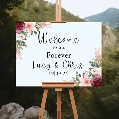 A2 Welcome Wedding Sign (Various Designs)