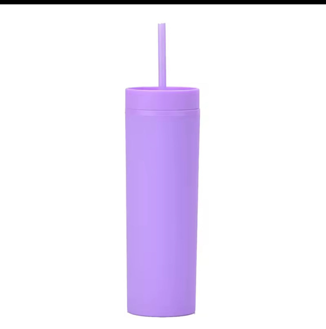 16 oz Matte Skinny Tumbler (34 Colours)