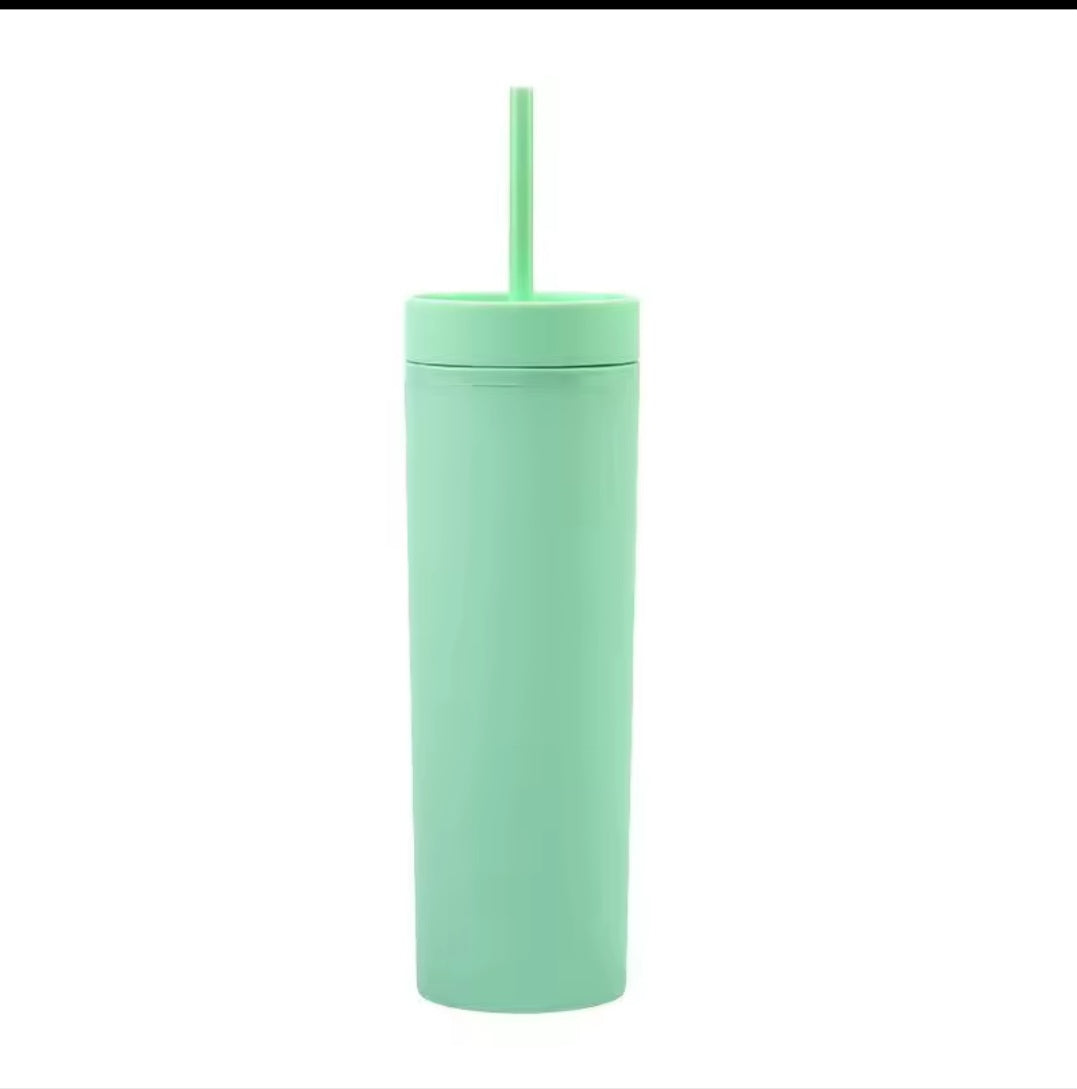 16 oz Matte Skinny Tumbler (34 Colours)