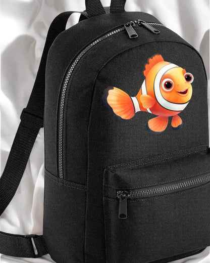 Printed Mini Backpack - Clownfish (13 Bag Colours)