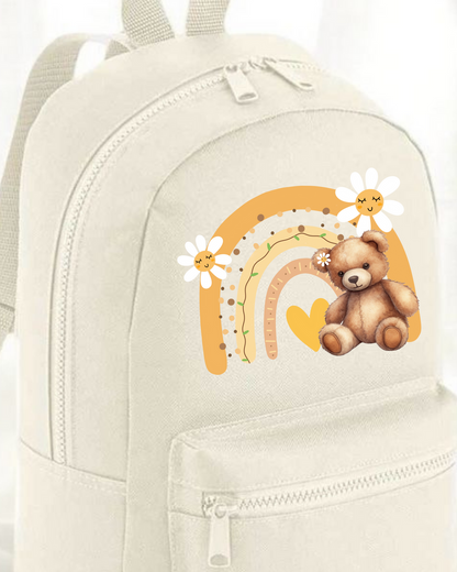 Printed Mini Backpack - Daisy Rainbow (13 Bag Colours)