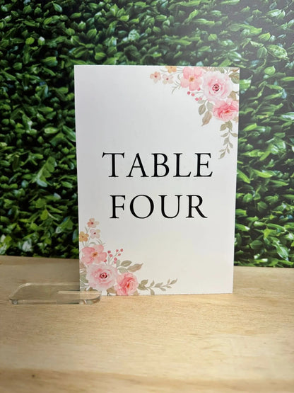 Table Numbers (Various Designs)