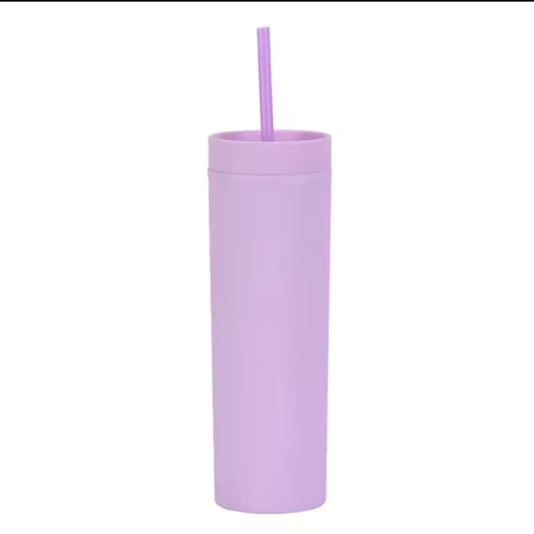 16 oz Matte Skinny Tumbler (34 Colours)