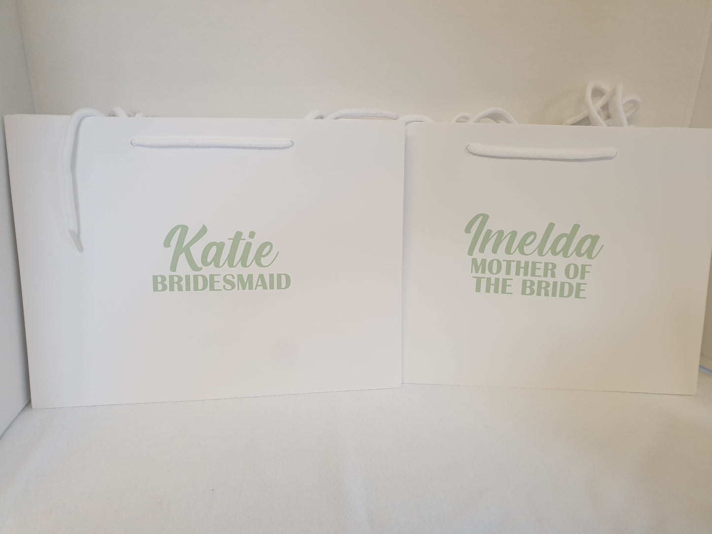 Large White Gift Bag with Rope Handles