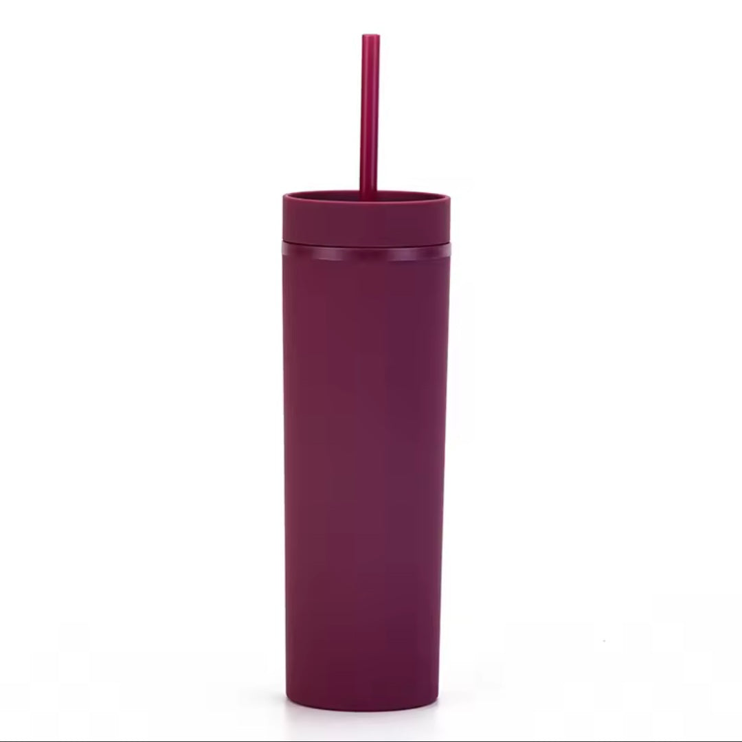 16 oz Matte Skinny Tumbler (34 Colours)