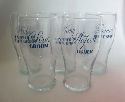 Text Pint Glass