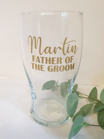 Text Pint Glass