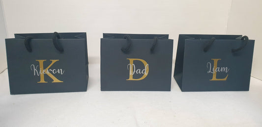 Small Black Gift Bag with Rope Handles
