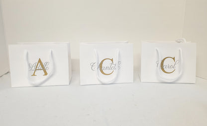 Small White Gift Bag with Rope Handles