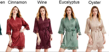 Kids Vinyl Lace Edge Robe (18 Colours)